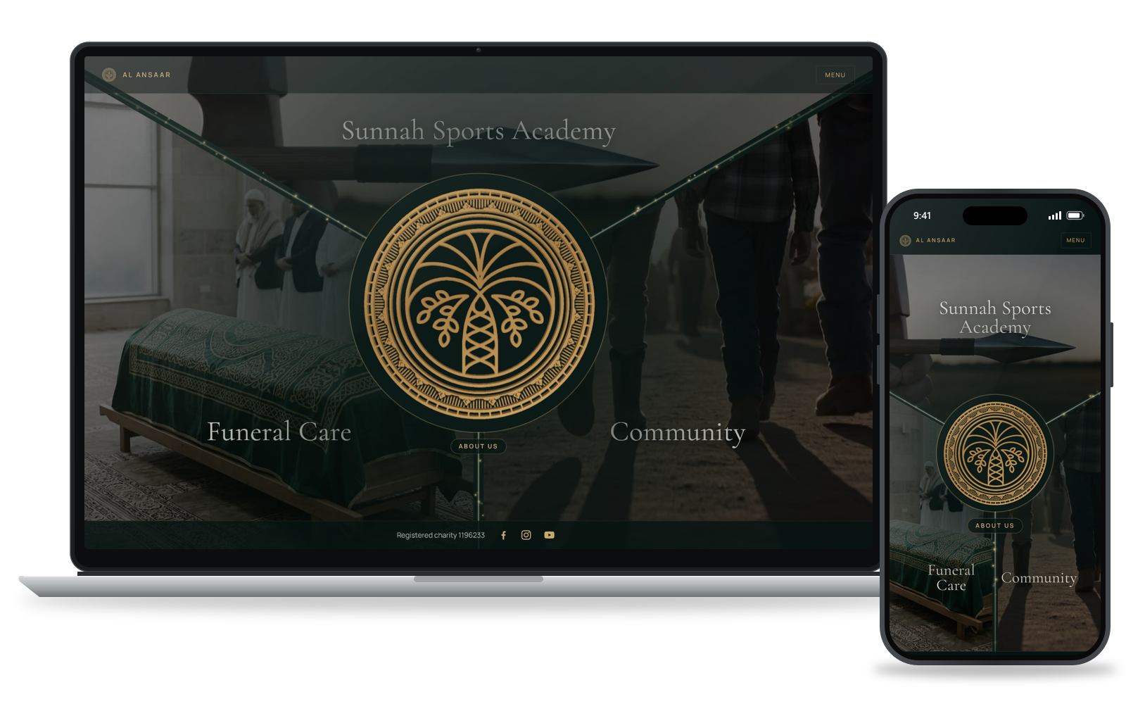 Al Ansaar website shown on devices